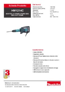 Martello demolitore elettrico Makita mod. HM1214C-page-001
